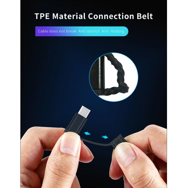 Data Transmission 6ft 10ft Multifunctional USB Cable Lightning Micro USB Cable FCC