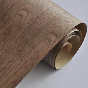  Craft Paper Backed Veneer FSC Natural Walnut Sheets For Cosmetic Packaging Manufactures