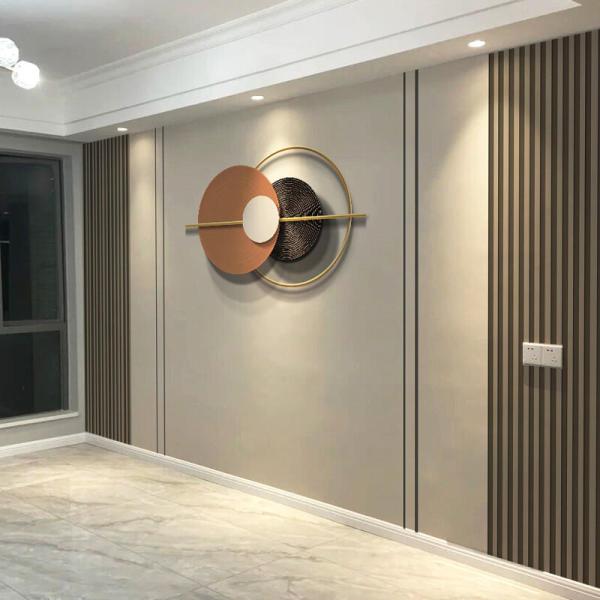 Decorative Laminated Pvc interior wpc wall panel For Background Grille Design
