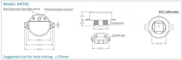 Microwave motion sensor switch Push-Dim Microwave Motion detector Trailing Edge Dimmable 220-240V white sensor IP20