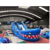 Blue Shark Giant Inflatable Slide UV - Resistance Digital Printing for sale