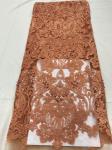 Shiny Sequin Embroidered Floral Beaded Bridal Lace Fabric Light And Transparent
