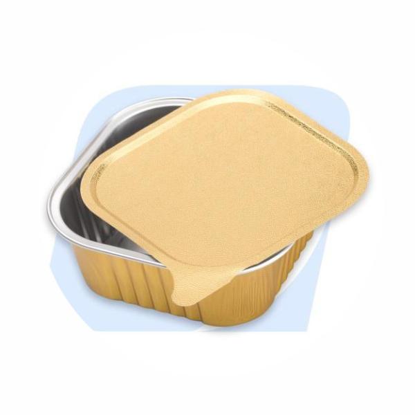 Quality SEALABLE & RETORTABLE ALUMINUM TRAY WITH LID, RESISTANT TO STERILIZATION UP TO 121°C/45MINS, MICROWAVABLE, EASY TO OPEN for sale