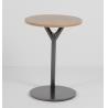 Round Shape Wood And Metal Coffee Side Table Contemporary for sale