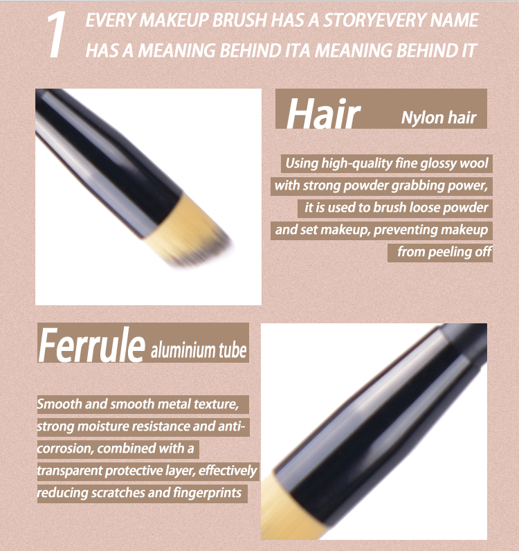Angled Large Coverage Concealer Brush, OEM/ODM Services Available-Product Code: Y09