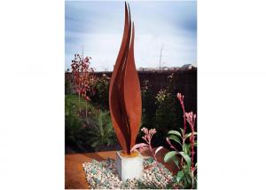  Flower Corten Steel Rusty Garden Sculptures For Modern Decoration Manufactures
