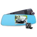 5inch full HD 1080p universal rearview mirror car dvr with dual camra lens