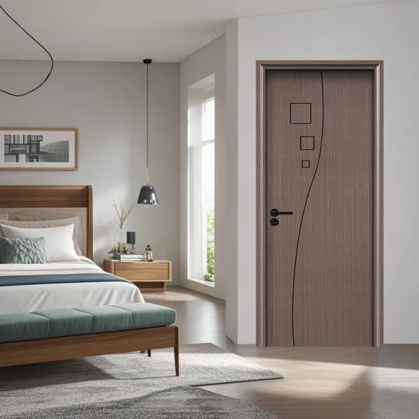 Quality Resistance to Wetness and Humidity WPC Hollow Door in White/Customized Solid Wood Composite with Customized Options for sale