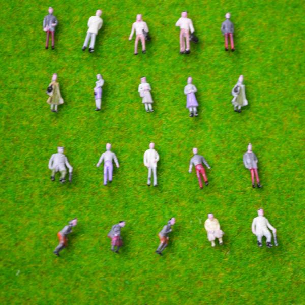 1:150 ABS plastic scale Painted Model Train Passengers Model Figures for model building material