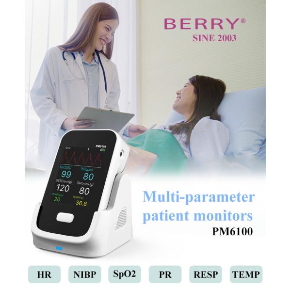 Quality Medical Bluetooth Heart Rate Multi Parameter Patient Monitor CE Spo2 ECG NIBP Temp for sale