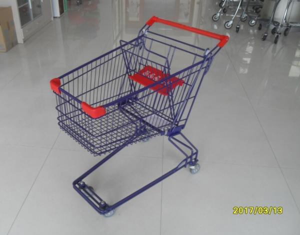 Quality Durable 75 L Grocery Store Shopping Carts Colorful Treatment Coating for sale
