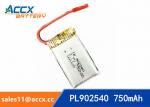 rc helicopter battery 3.7v 902540 li polymer battery 750mah 25C high rate