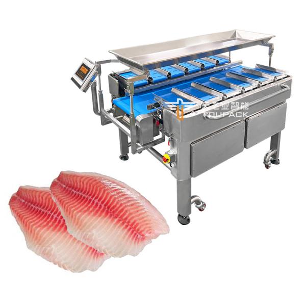 Quality Meat Delta Robot Automatic Loading Belt Multihead Weigher Weighing System for sale