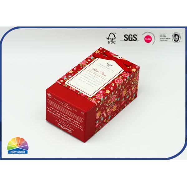 Bowknot Decorated Rose Soap Packaging Rigid Neck Box