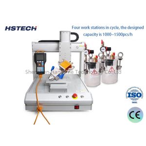 LED Bulb Glue Dispensing Machine With Text Demonstration Programmer With Precise