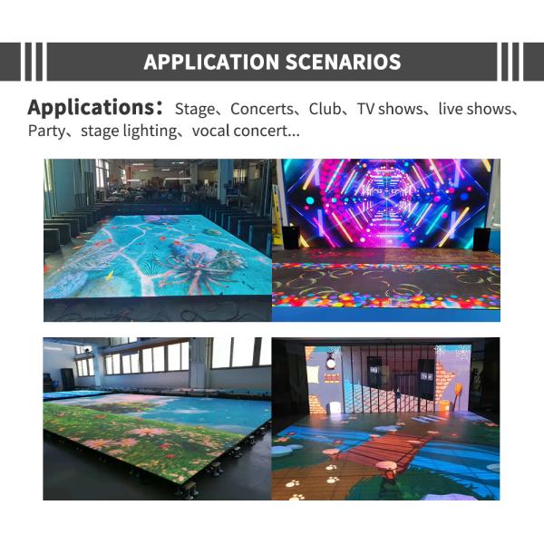 Programable Interactive LED Dancefloor P4.81 LED Dj Stage Dance Floor For Retail Store