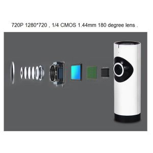 EC2 Mini 180° Panorama Camera Wireless WIFI P2P IP Night Vision Home Security