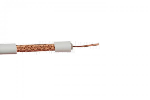 Quality RG59 Micro CCTV Coaxial Cable Stranded Copper Conductor with 95% CCA Braiding for sale