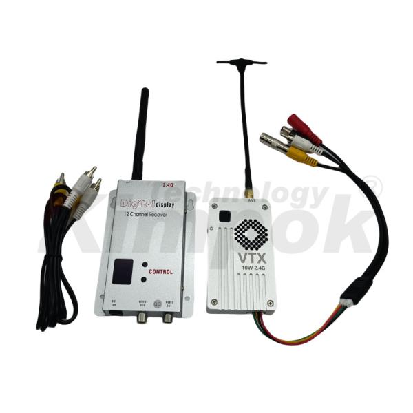 Quality 2.4GHz 10W FPV Video Transmitter and Receiver with 30km Transmission High Sensitivity and DC 10V to 36V Input for sale