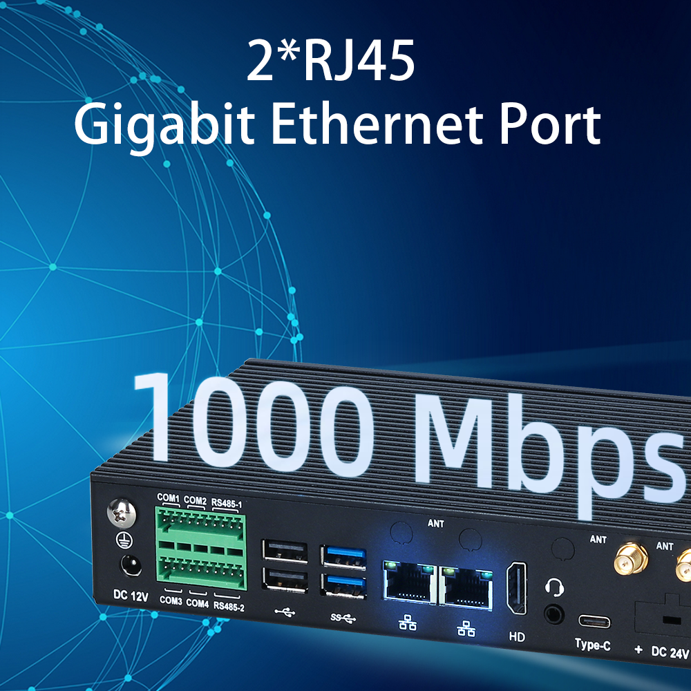 ARM RK3576 With 4 Cores and Dual Ethernet 6 COMs DDR5 16GB RAM Industrial PC