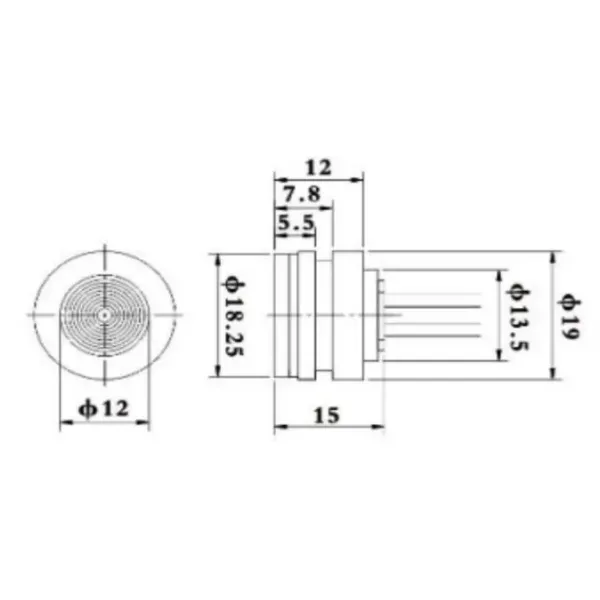 5VDC Powered 19mm Level Sensor Within Diffused Silicon Sensor For Pressure Test