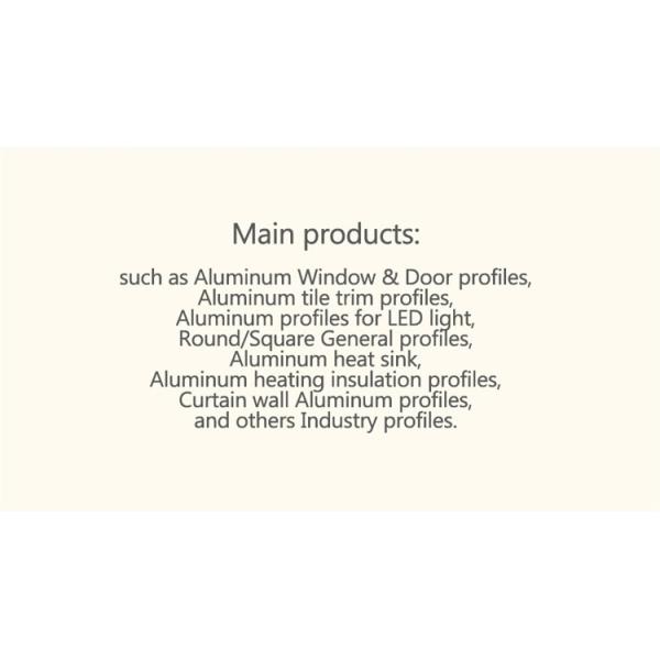 Enduring and Solid Powder Coating Aluminum Window and Door Profiles
