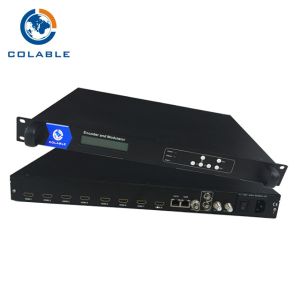 8 In 1 Out H 264 HDMI To DVB T Encoder Modulator HD To COFDM RF Modulator COL5011U