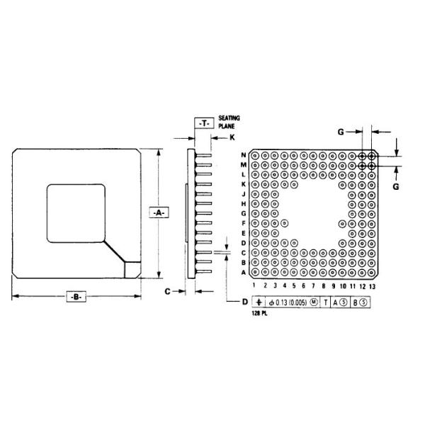 Integrated Circuit Chip ENHANCED 32-BIT MICROPROCESSOR MC68030RC16B/25A MOTOROLA