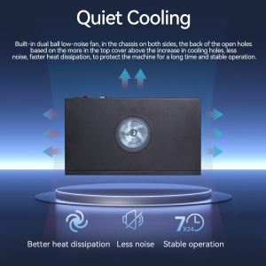 Intel Celeron J6412 Quad Core 4 Thread 6 LAN Linux 1U Server With Console And