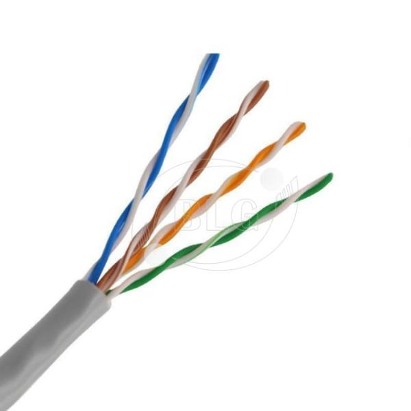 4 Pairs CCTV Cat5e Lan Cable , Ethernet Network Cable With Grey PVC Jacket