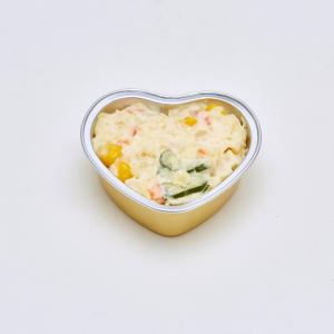  Heart Shaped Foil Food Container 100ml Gold Baking Pans With Lids Valentines Day Decor Manufactures