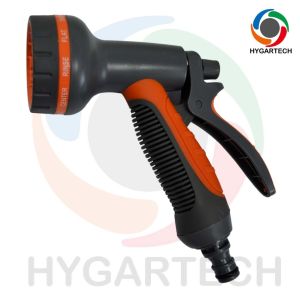 Garden 8 Function Spray Nozzle with Click Quick Connect Coupling and Hose