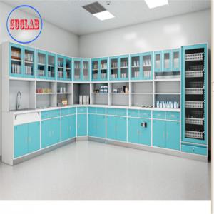  Hospital Clinic Furniture Wall Mounted Disposal Cabinet Stainless Steel Handle 110 Degree Hinge White Manufactures