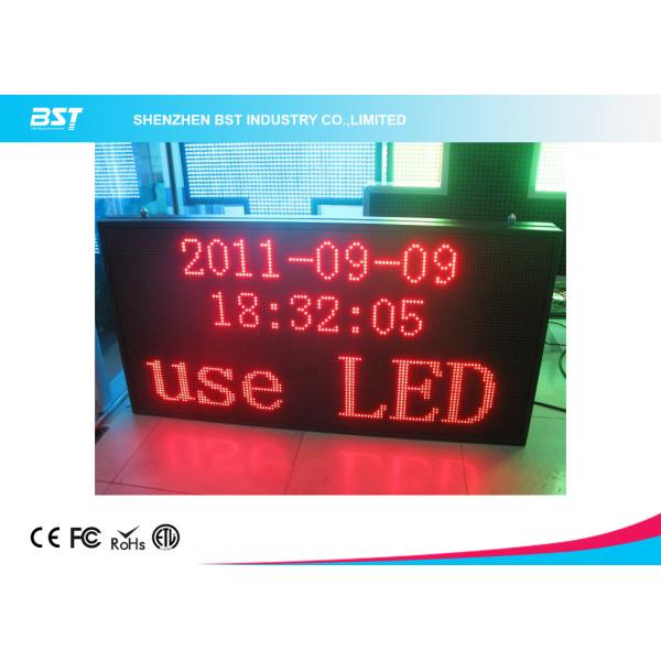 Quality P7.62 Matrix Red Indoor Led Moving Message Sign With Aluminum Frame / USB Control for sale