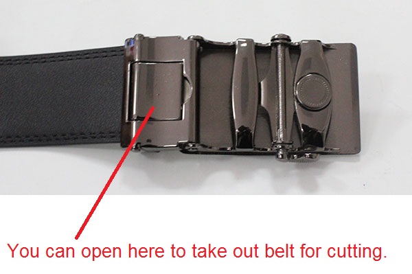 Dark Brown / Black Automatic Buckle Belt Split Leather Material Available
