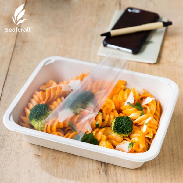Biodegradable Food Tray Sealer Machine For Ready Meal Production