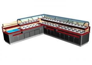  L-Shaped Restaurant Commercial Buffet Equipment, L(6325+4700) x W1000 x H(850+650) MM Manufactures