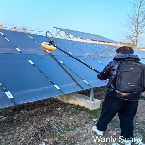 Solar Panel Cleaning System with 3.5 M Extendable Handle and Single-Disc Rotary