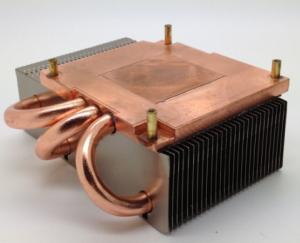  120W Copper Base Plate Aluminum Fin Copper Pipe Heat Sink For CPU Cooling Manufactures