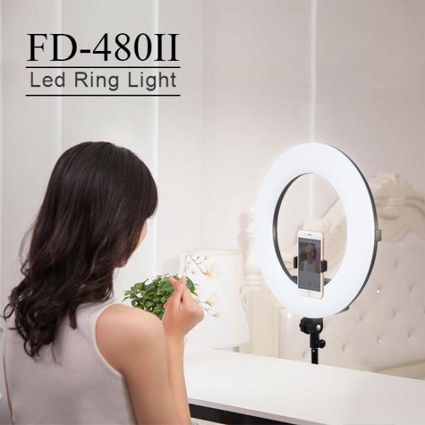 FD-480II 96W Dimmable 18 Inch LED Ring Light with Optional Accessories for Beauty Salon Permanent Makeup Studio