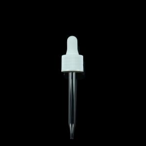 China 20/410 Dispensing Plastic Bottle Cap Nitrile Dropper White Dropper Caps For Essential Oil on sale