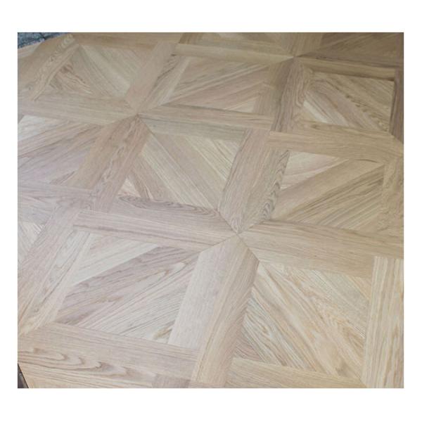 Bespoke Pattern Oak Versailles Engineered Flooring, No Bevel, Natural Vanished