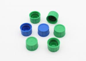 China 18 Teeth PP Material Plastic Screw Caps Blue / Green Color With Inner Plug on sale
