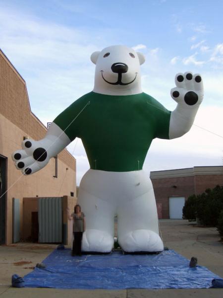 Quality Polar Bear Inflatable Advertising Products Inflatable Mascot Water Resistant for sale