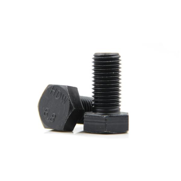 High Strength DIN933 M8 Grade 8.8 Black Full Thread Hex Bolt