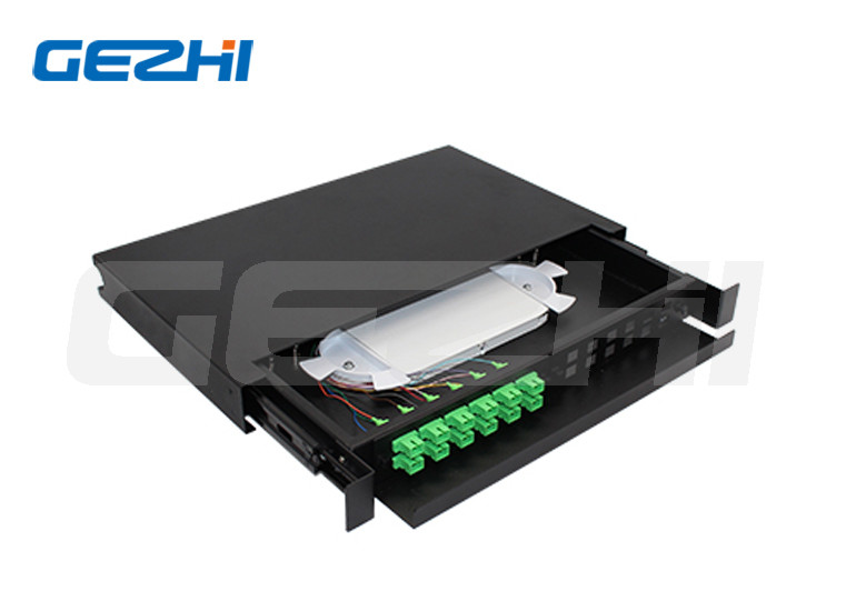 LCUPC SCUPC 1U ODF Optical Distribution Frame Slide Withdrawable 24 Cores Fiber