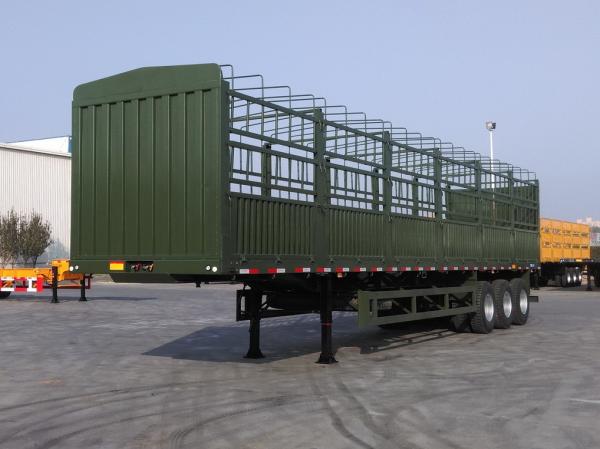 Quality tri axle semi trailer air bag suspension fence trailer for sale for sale