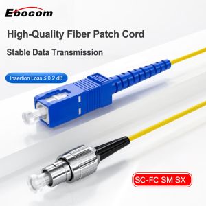 SC FC UPC Fiber Patch cord SM Single Mode G652D G657A1 Simplex 2.0mm 3.0mm 1m 3m 5m 100m for LAN Datacenter CATV