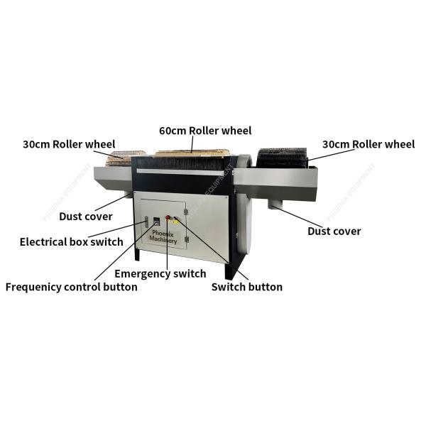 Wood Sanding Machine Drum Sander Brush Rollers Manual Polishing Machine for Small Furniture