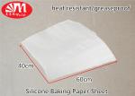 Foods Cooking Silicone Baking Paper Sheets 600mm×400mm Size White / Brown Color